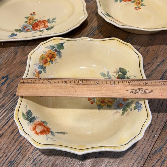 💛 STEUBENVILLE IVORY – 4-Piece Vintage Floral Dish Set - Picture 6 of 12
